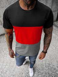 Vīriešu t-krekls melns OZONEE JS/8T87/2Z