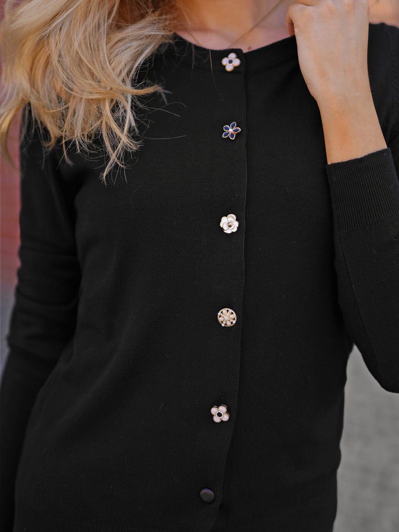 Sieviešu džemperis melns OZONEE JS/53B5210/3