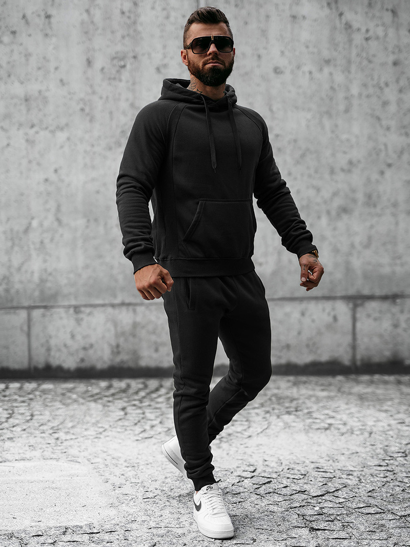 Vīriešu treniņtērps melns OZONEE JS/8C75/3