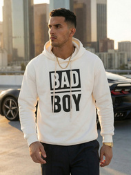 Vīriešu džemperis ar kapuci balta OZONEE JS/65B3909/1Z