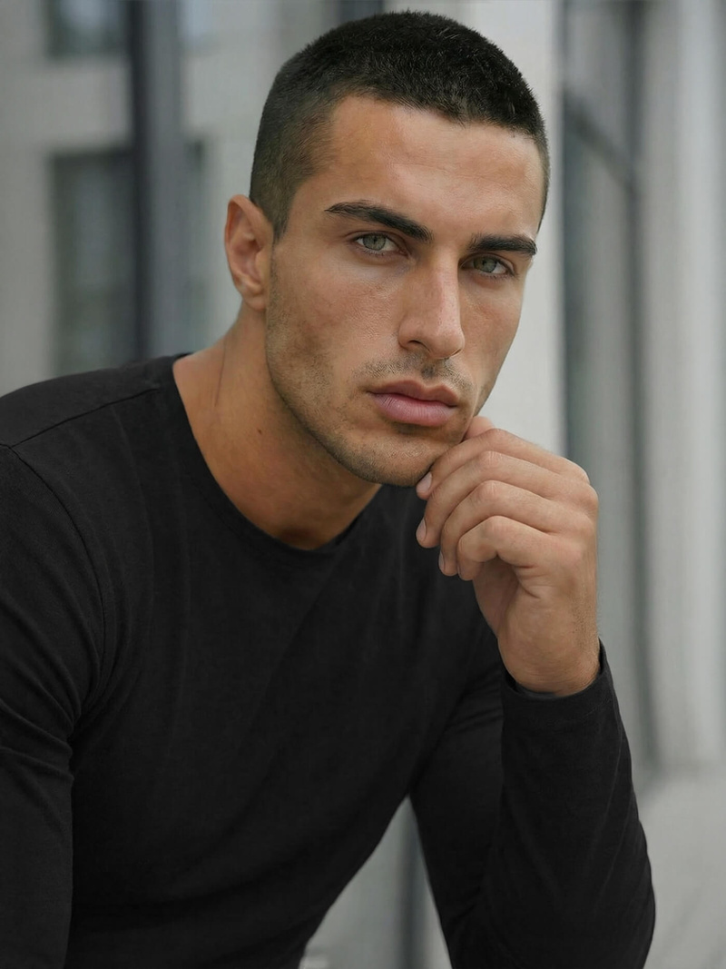 Vīriešu T-krekls ar garām piedurknēm melns OZONEE JS/DB71/1