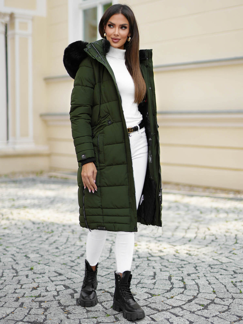 Sieviešu jaka haki OZONEE O/W377Z