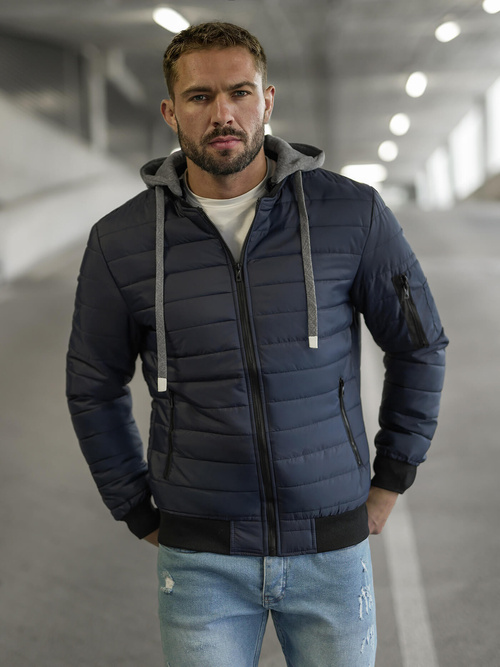 Vīriešu virsjaka tumši zila OZONEE JS/8M985/215Z