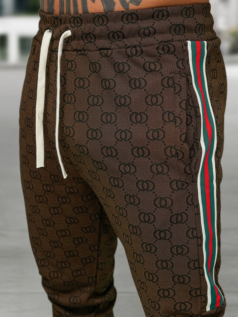 Vīriešu treniņtērps tumši-smilšu OZONEE O/FF5111AB