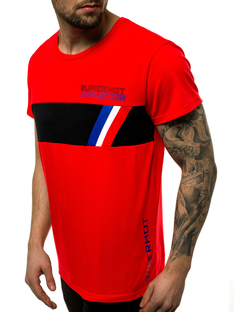 Vīriešu T-krekls sarkani OZONEE JS/KS1957