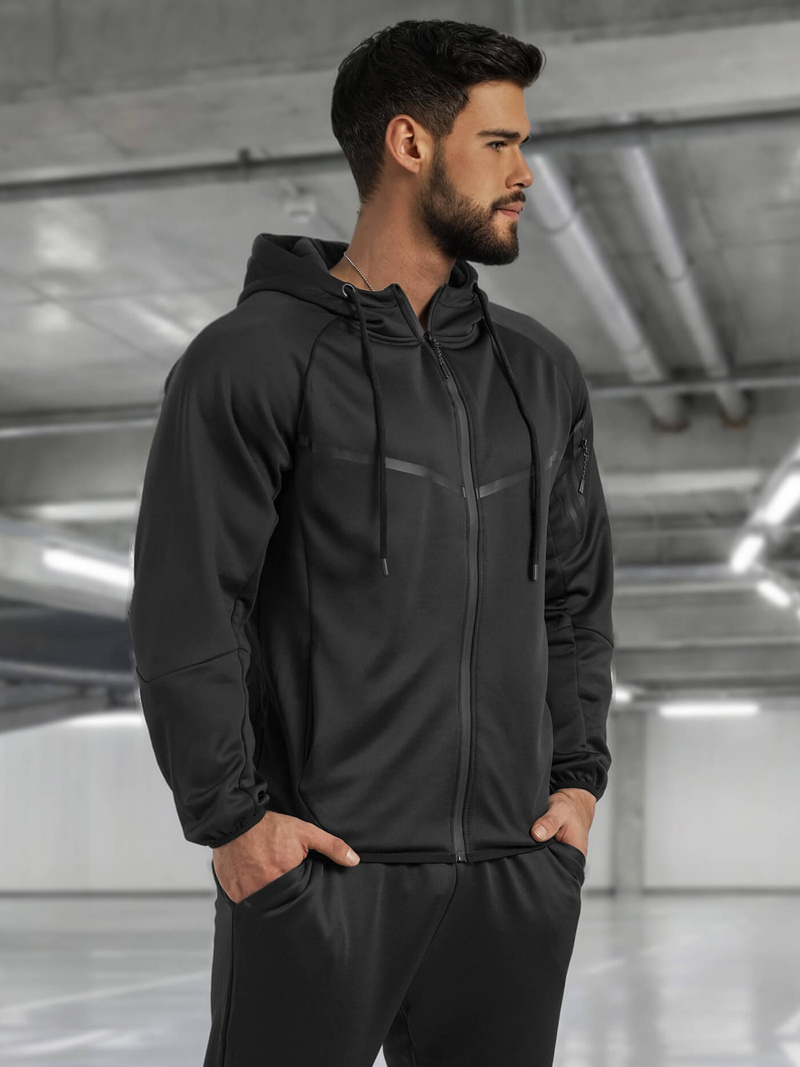 Vīriešu treniņtērps melns OZONEE JS/8C1966/3