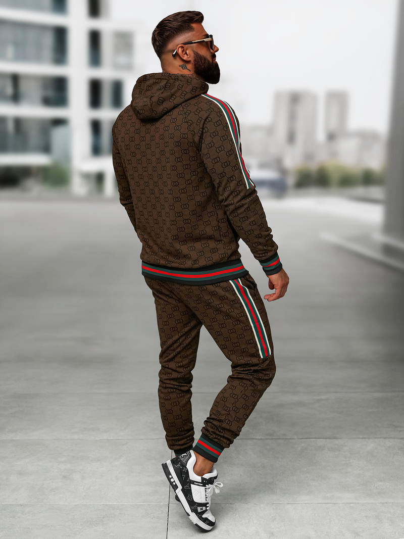 Vīriešu treniņtērps tumši-smilšu OZONEE O/FF5111AB