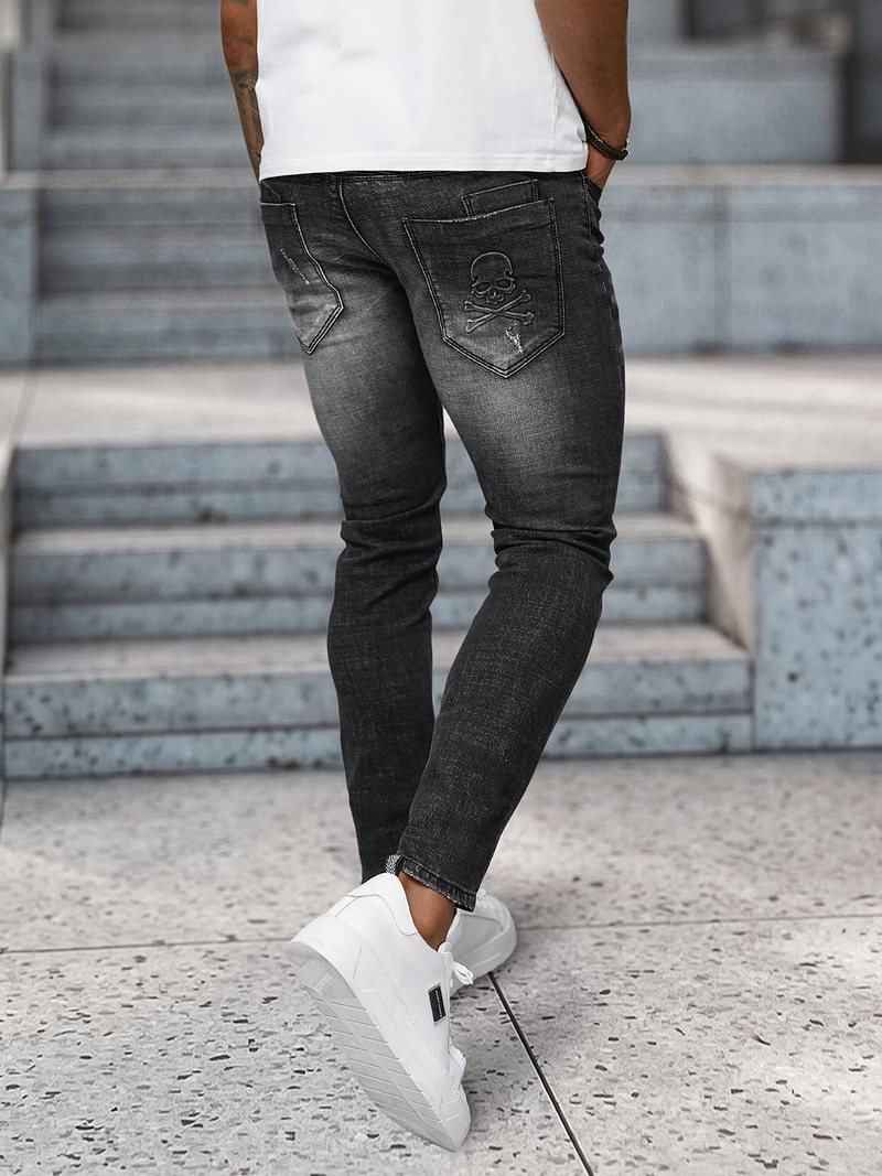 Vīriešu džinsi debesu melni OZONEE NB/MP0070N