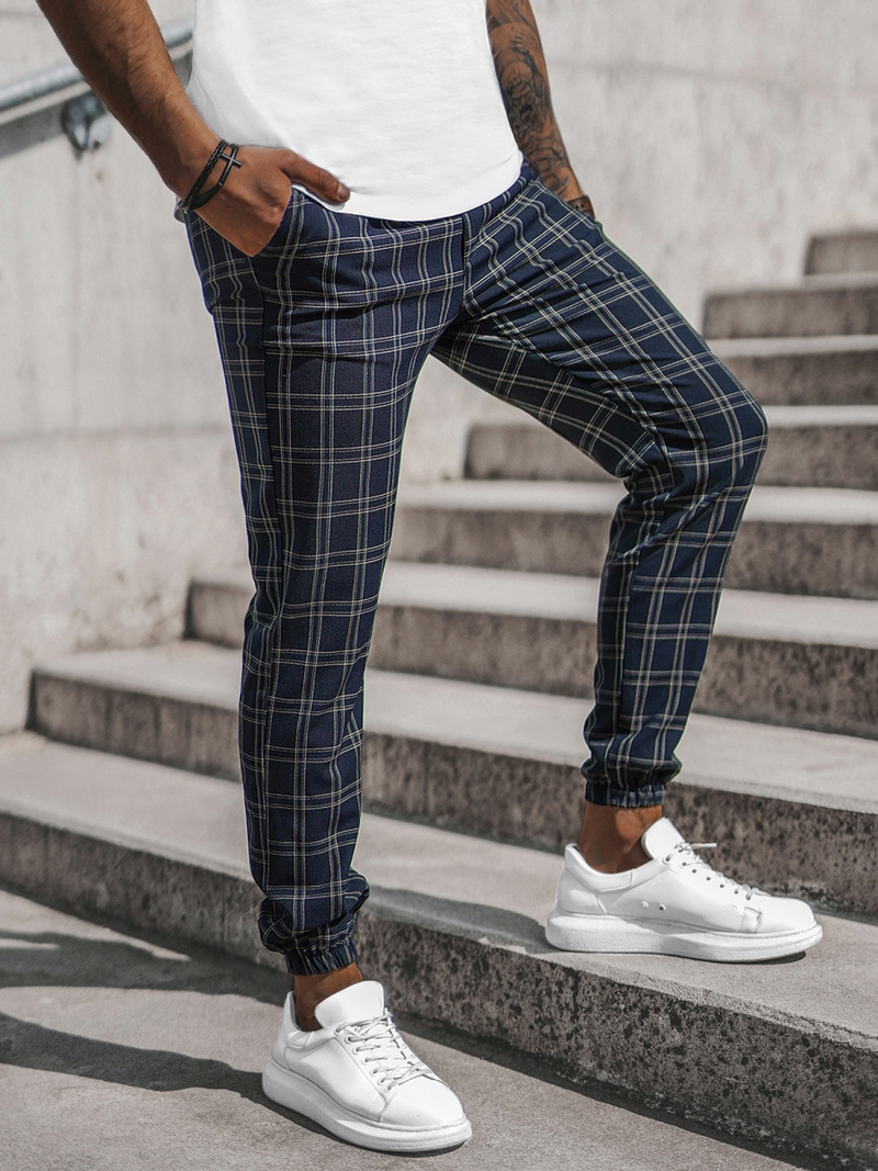 Vīriešu chino bikses tumši zili OZONEE DJ/2288/22Z