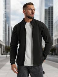 Vīriešu jaka ar rāvējslēdzēju melna OZONEE JS/HH016/3