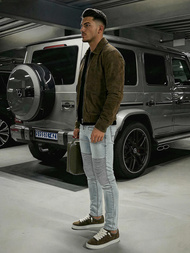 Vīriešu džinsi gaiši debesu zili OZONEE O/EM8889Z