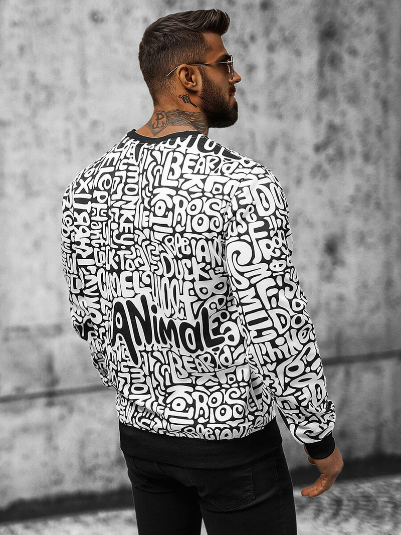 Vīriešu jaka balta OZONEE JS/8B1131/1