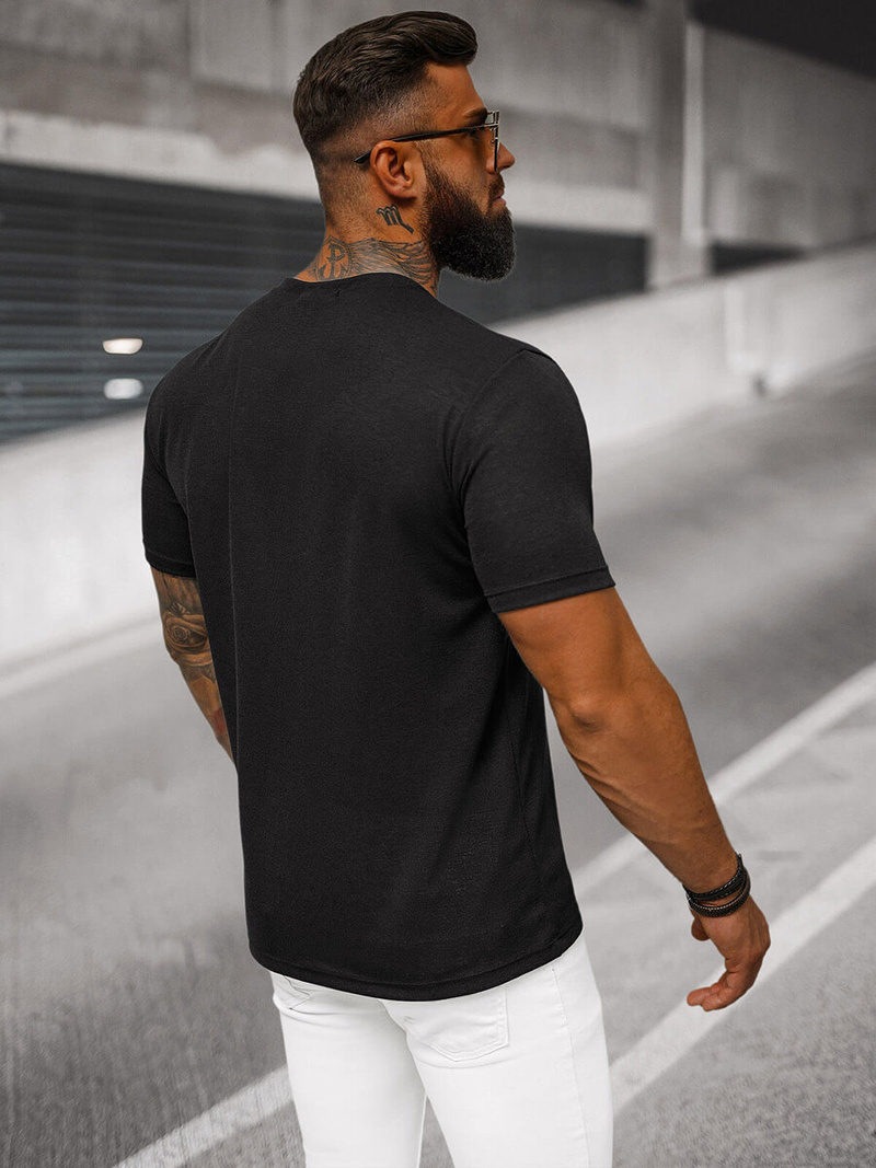 Vīriešu t-krekls melns OZONEE O/L1451