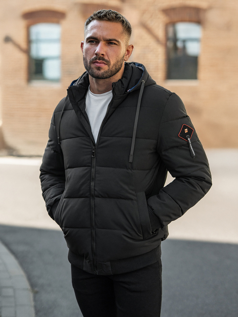 Vīriešu parka melna OZONEE JS/31M5031/392Z