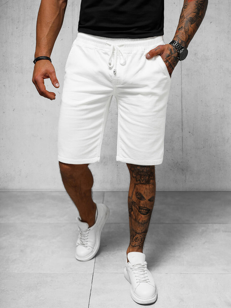 Vīriešu chino šorti baltas OZONEE NB/MP0266PC