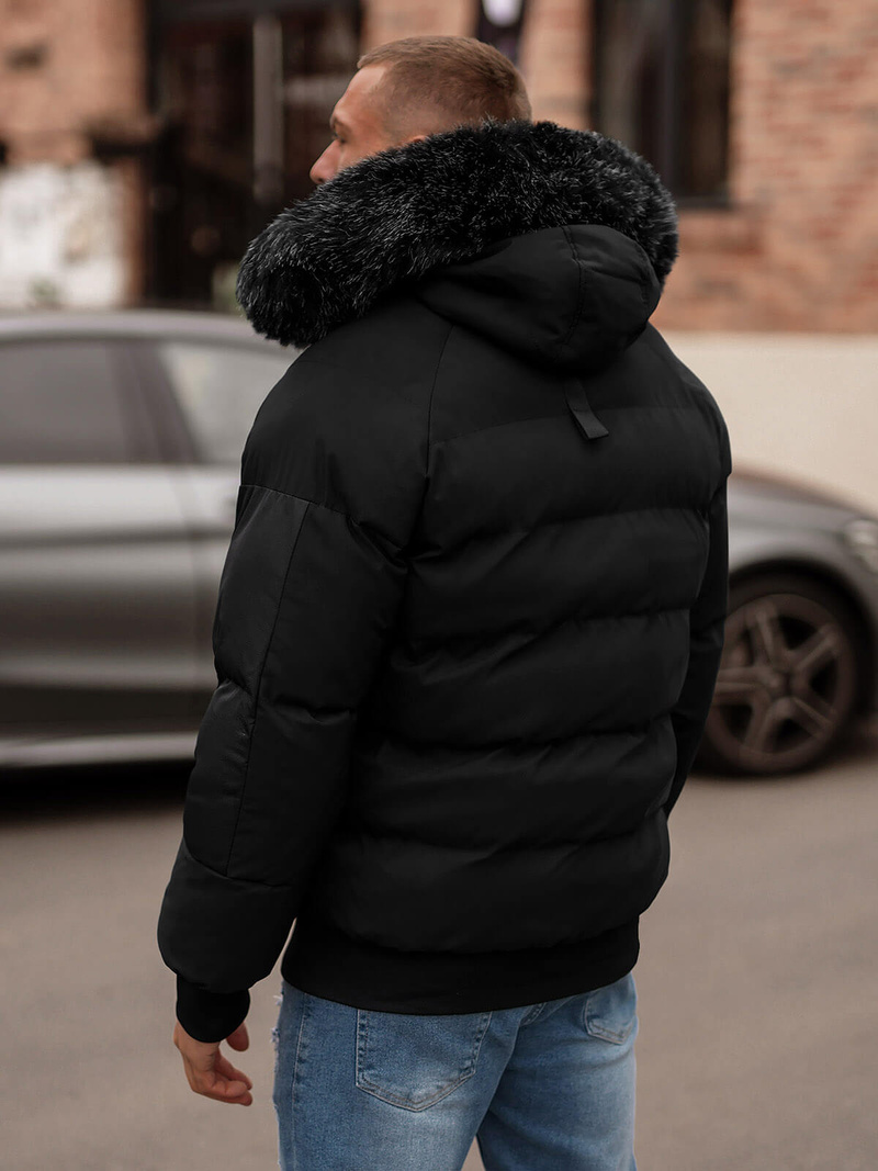 Vīriešu ziemas jaka melna OZONEE O/M798Z