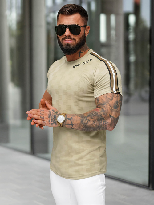 Vīriešu T-krekls Smilšu OZONEE O/QS11621