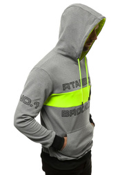 Vīriešu jaka ar kapuci pelēka OZONEE JS/DD20131