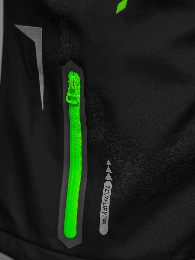 Vīriešu softshell virsjaka melni-zaļa OZONEE JS/HH025/1Z