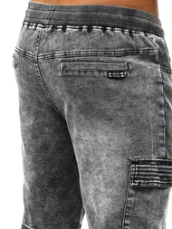 Vīriešu džinsa šorti grafīta OZONEE RF/HY330/1