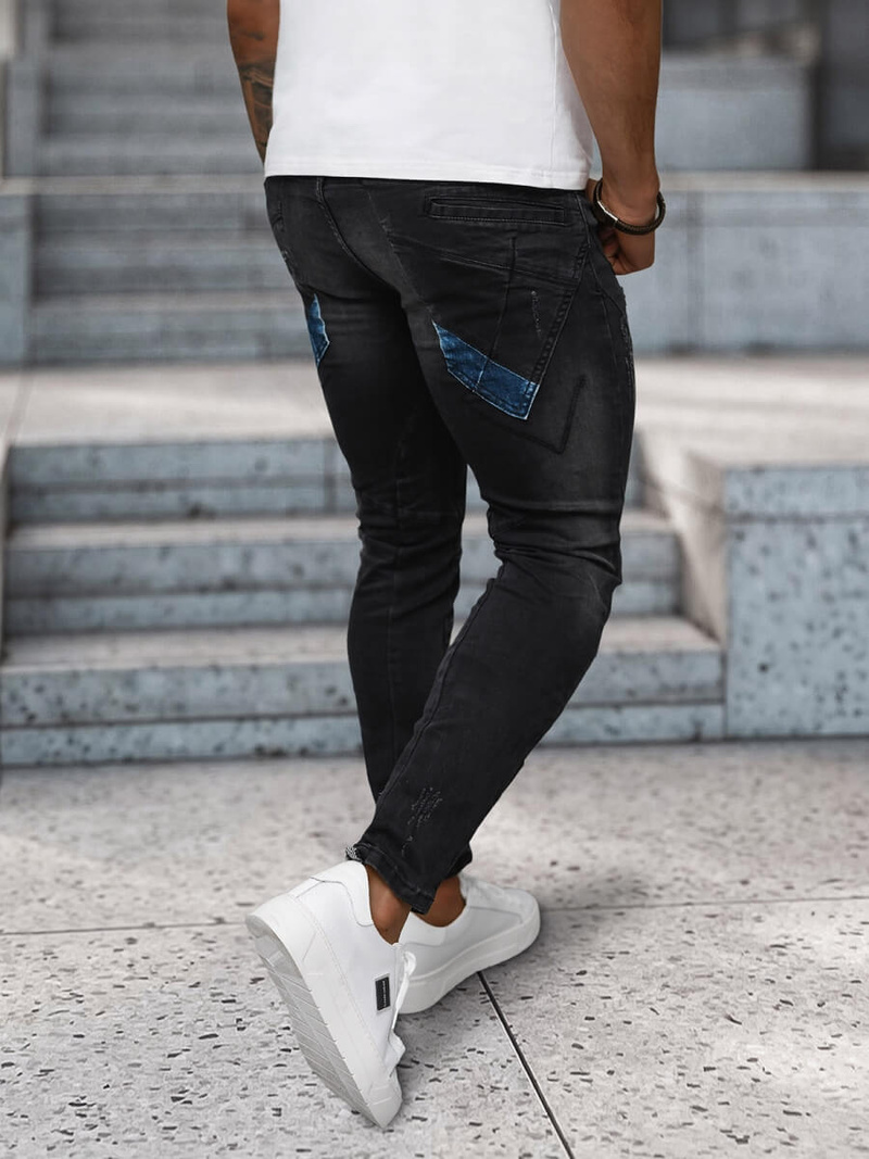 Vīriešu džinsi melni OZONEE NB/MP0025NZ