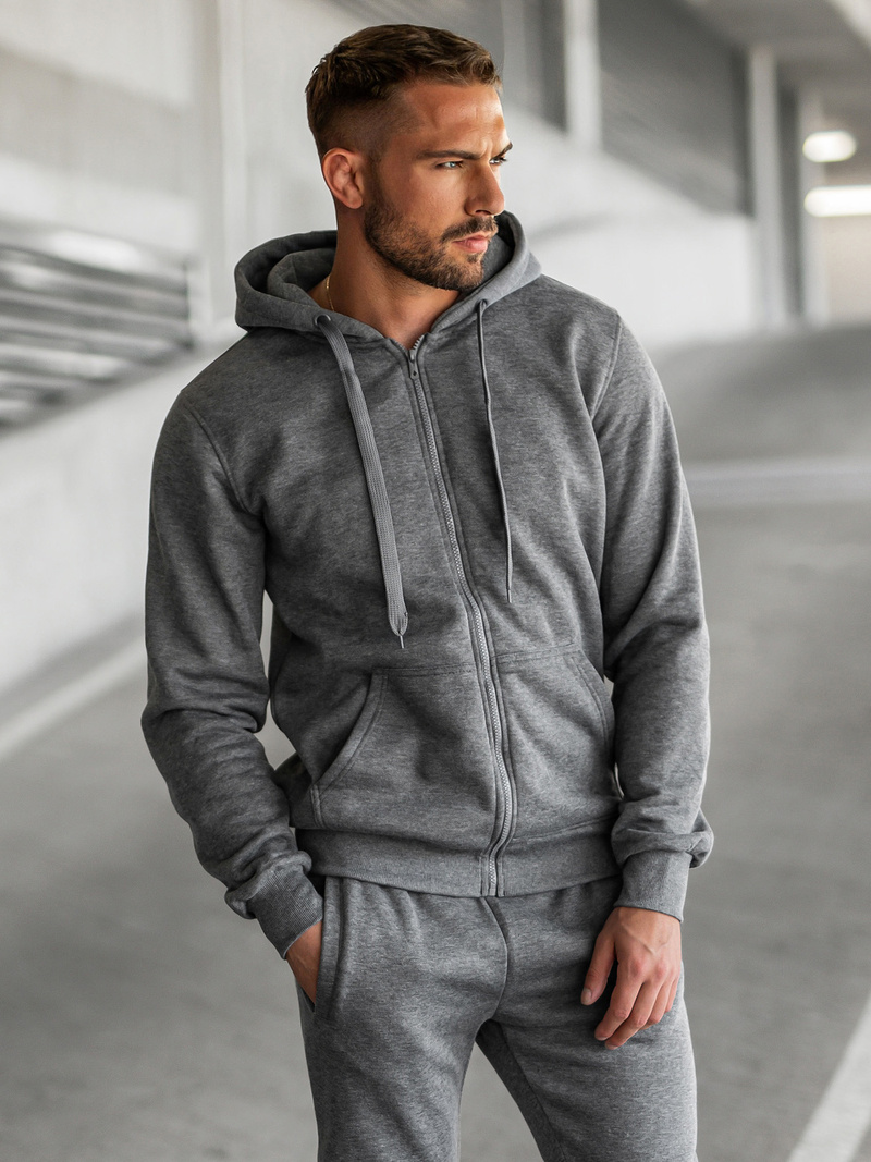 Vīriešu treniņtērps grafīta OZONEE JS/68C10386/5Z