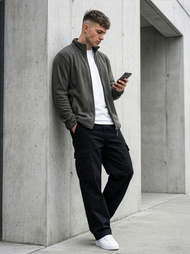 Vīriešu džemperis grafīta OZONEE JS/HH016/5