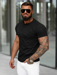 Vīriešu t-krekls melns OZONEE O/QQ1386