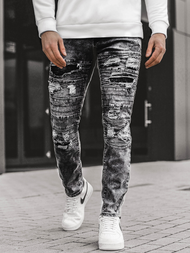 Vīriešu džinsi grafīta OZONEE V/19194