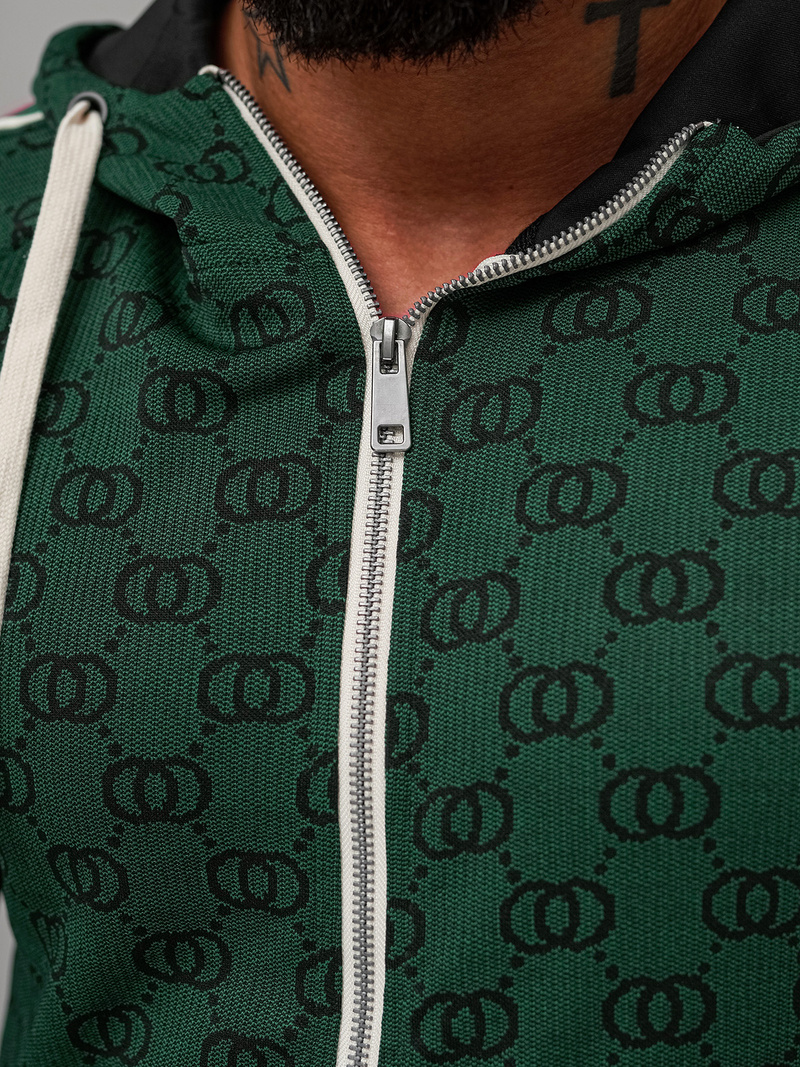 Vīriešu treniņtērps zaļš OZONEE O/FF5111AB