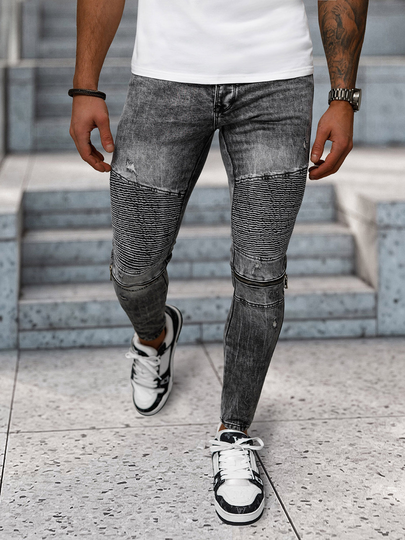 Vīriešu džinsi debesu melni OZONEE NB/MP0069N