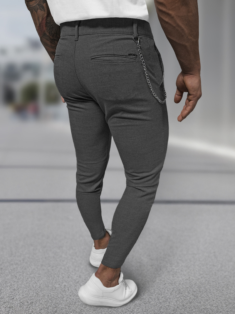 Vīriešu chino bikses grafīta OZONEE DJ/3300