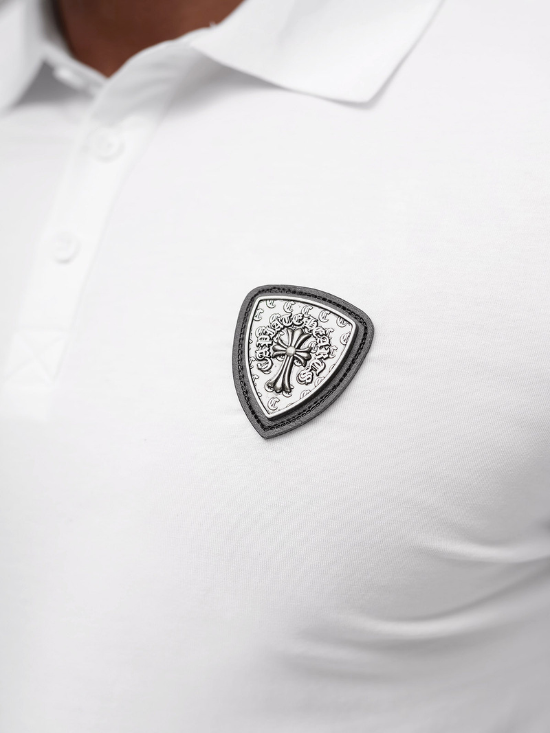 Vīriešu polo krekls balts OZONEE NB/MT3121