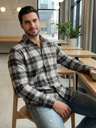 Vīriešu krekls pelēka OZONEE V/V172Z