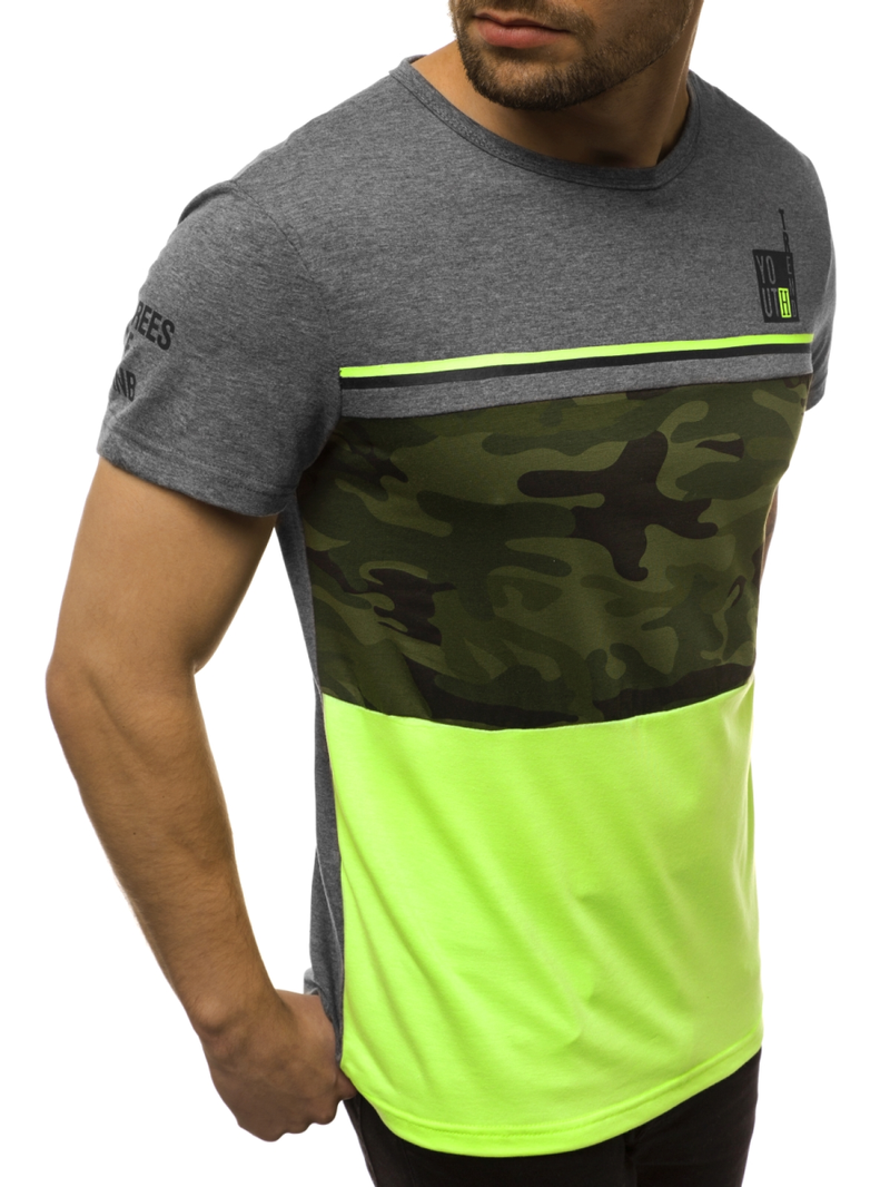 Vīriešu T-krekls grafīta OZONEE JS/SS10979