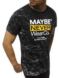 Vīriešu T-krekls melns OZONEE JS/SS10915