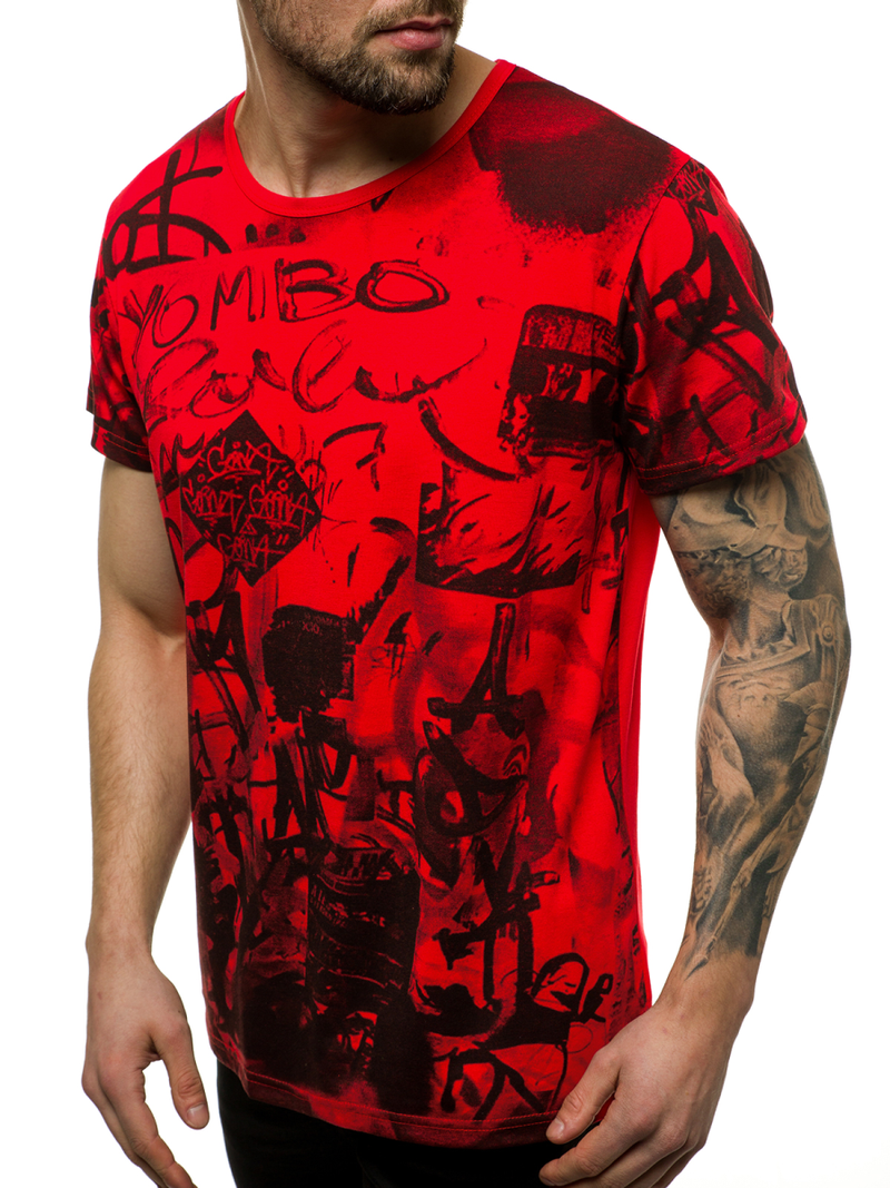 Vīriešu T-krekls sarkani OZONEE JS/KS1987