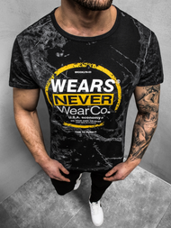 Vīriešu T-krekls melns OZONEE JS/SS10925Z