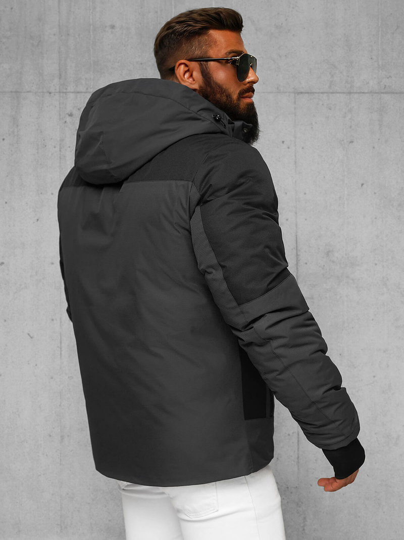 Vīriešu ziemas jaka grafīta OZONEE JS/91M9902/105Z