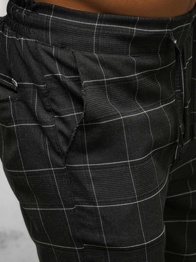 Vīriešu chino bikses melni OZONEE DJ/2276/22