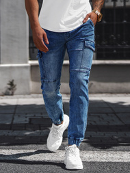 Vīriešu jogger bikses debesu zili OZONEE NB/MP0058B