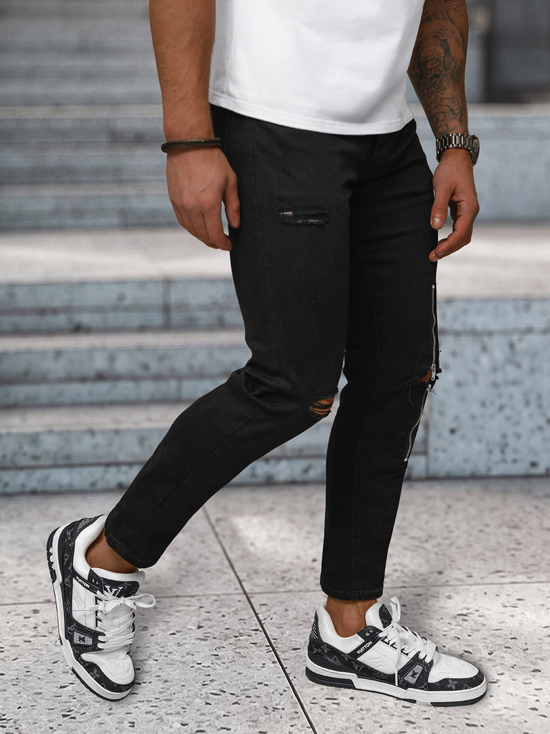 Vīriešu džinsi debesu melni OZONEE NB/MP0087N