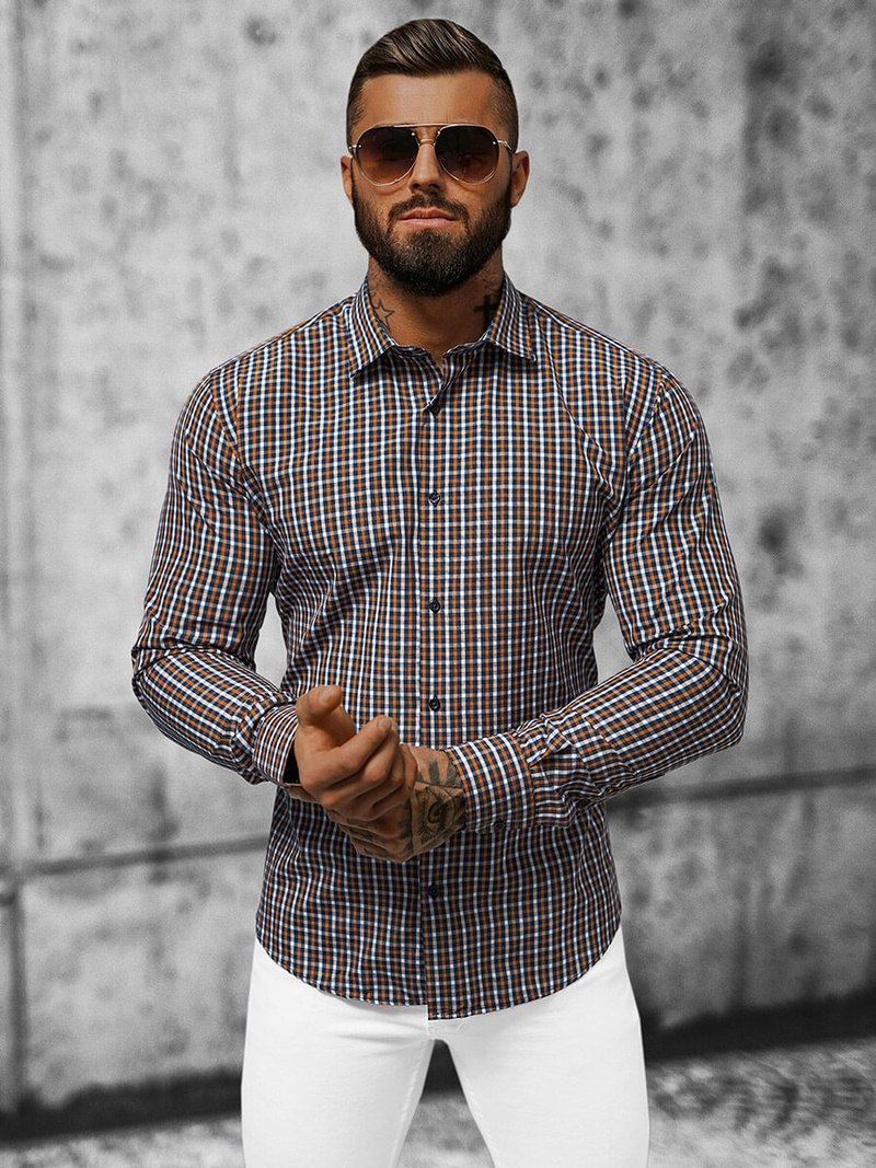 Vīriešu krekls krāsains OZONEE O/0422Z