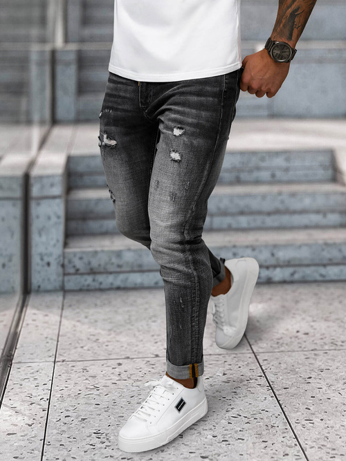 Vīriešu džinsi debesu melni OZONEE NB/MP0169G