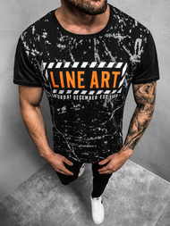 Vīriešu T-krekls melns OZONEE JS/KS2029Z