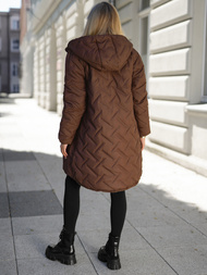 Sieviešu garā ziemas jaka šokolāde OZONEE JS/5M3352/158