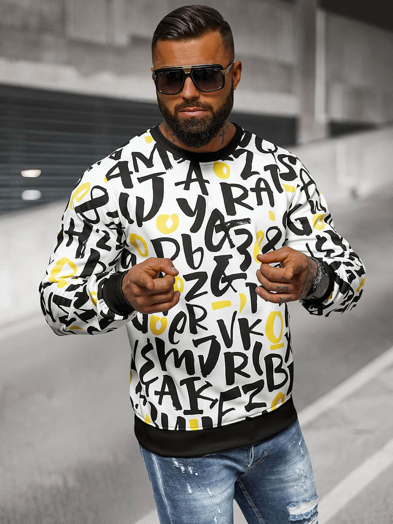 Vīriešu jaka balta OZONEE JS/8B1220/1