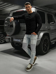 Vīriešu džinsi gaiši debesu zili OZONEE O/EM8889Z