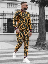 Vīriešu komplekts - Virsjaka un chino bikses, zeltaini OZONEE O/5554/21Z