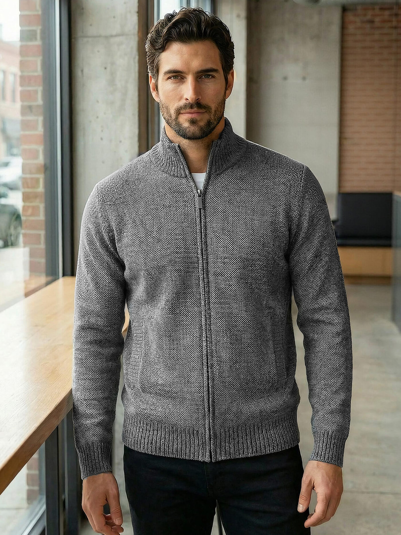 Vīriešu svīteris grafīta OZONEE JS/59B3611/5